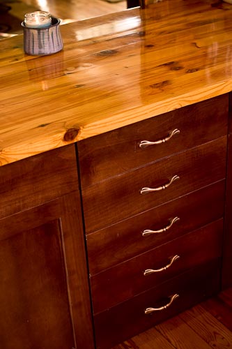 Custom Hardwood kitchen countertop