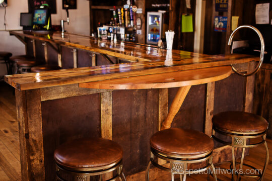 reclaimed barnwood rustic bartop