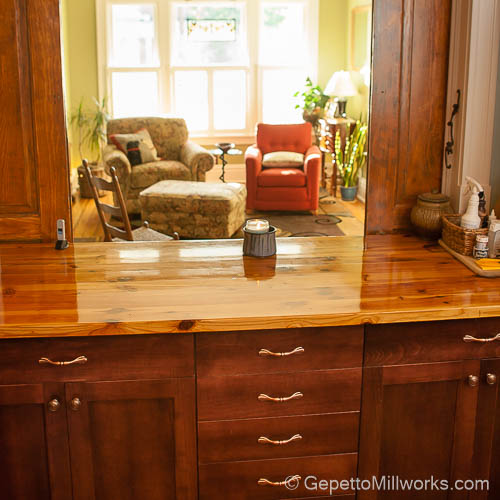 Wooden Countertops blends well into other rooms and look more like furniture than fabricated materials.
