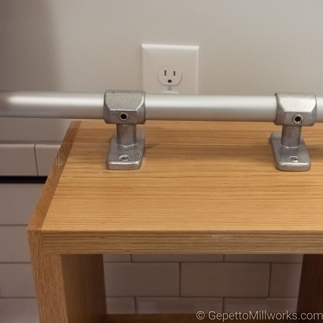 Ultra Modern Open Shelf Bathroom Concept Constructed of solid Oak