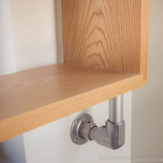 Ultra Modern Open Shelf Bathroom Concept Constructed of solid Oak