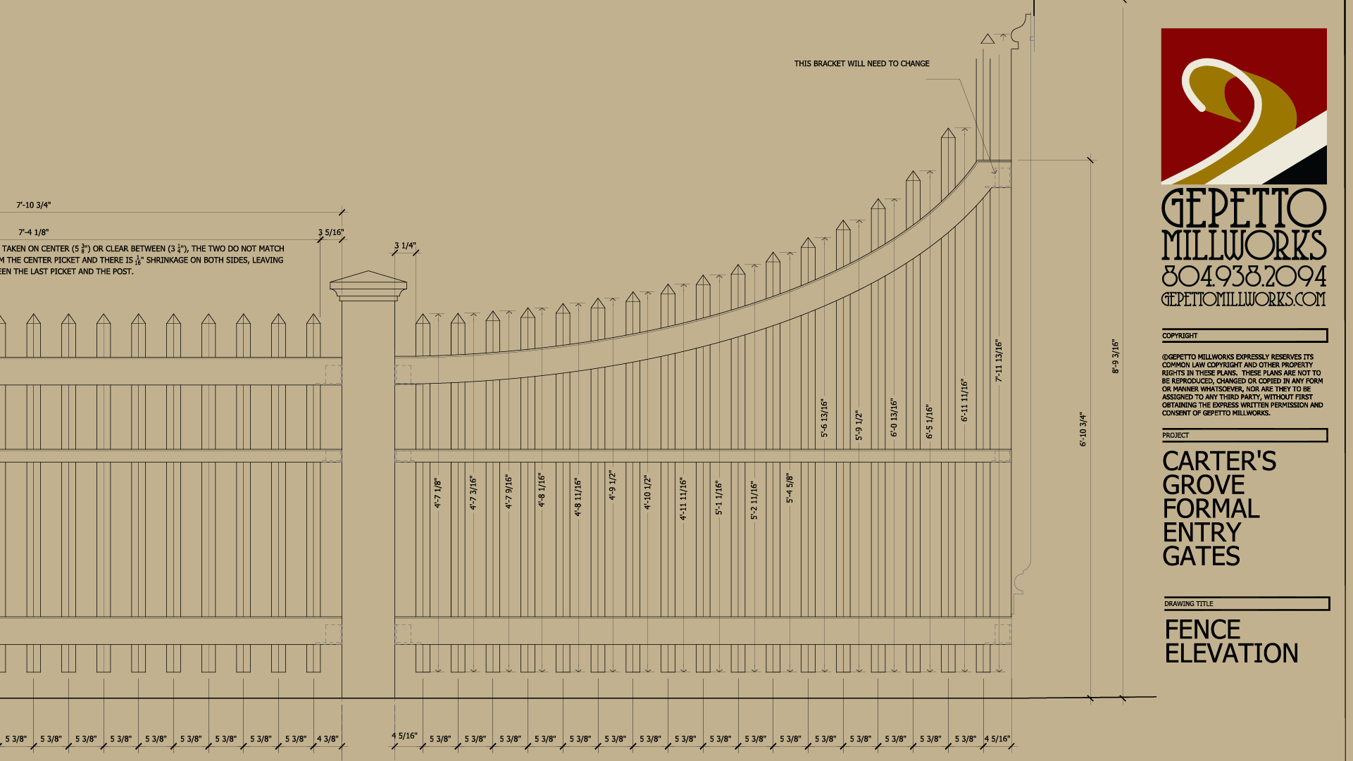 architectural drawings for millwork building