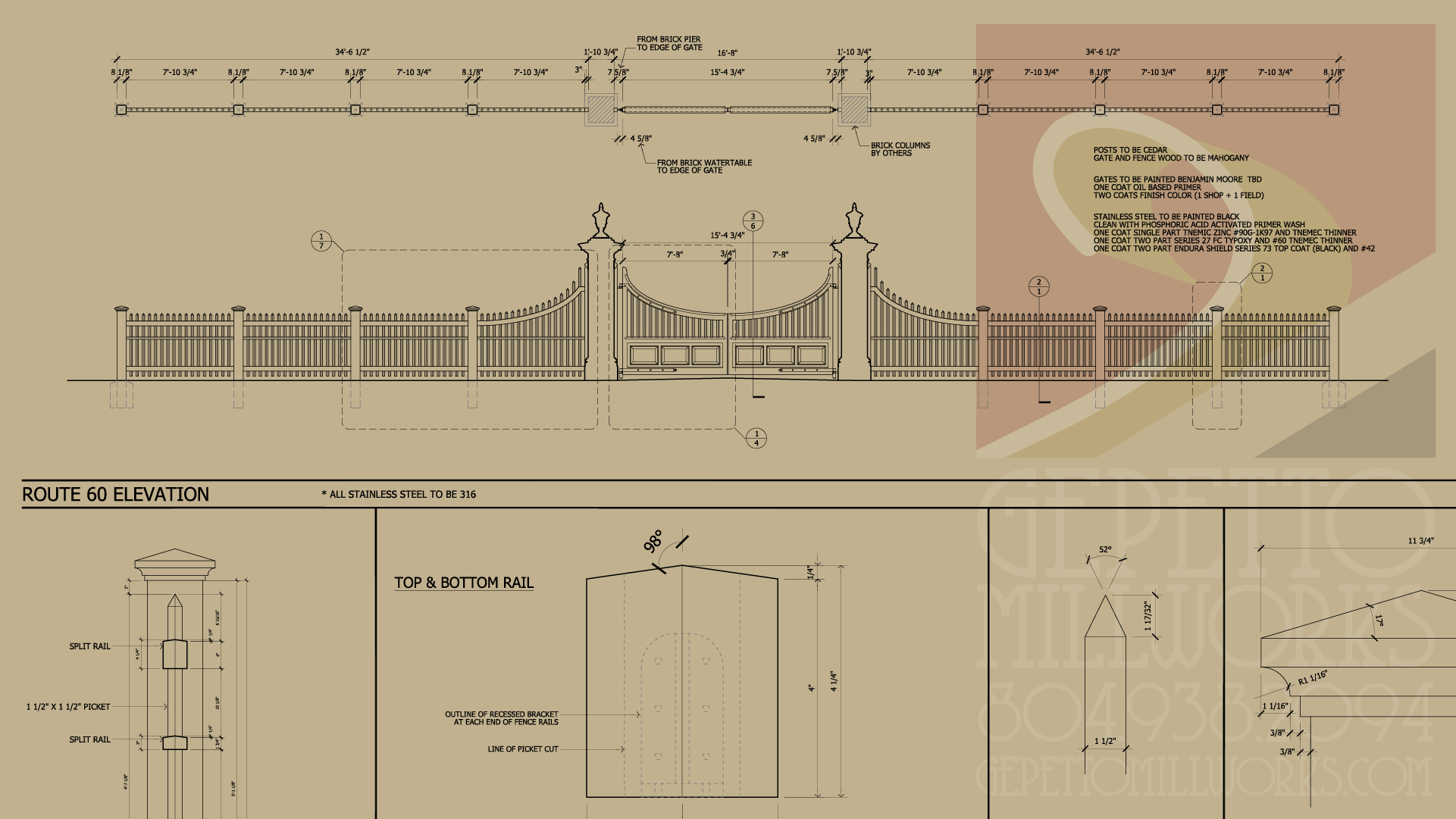 architectural drawings for millwork building