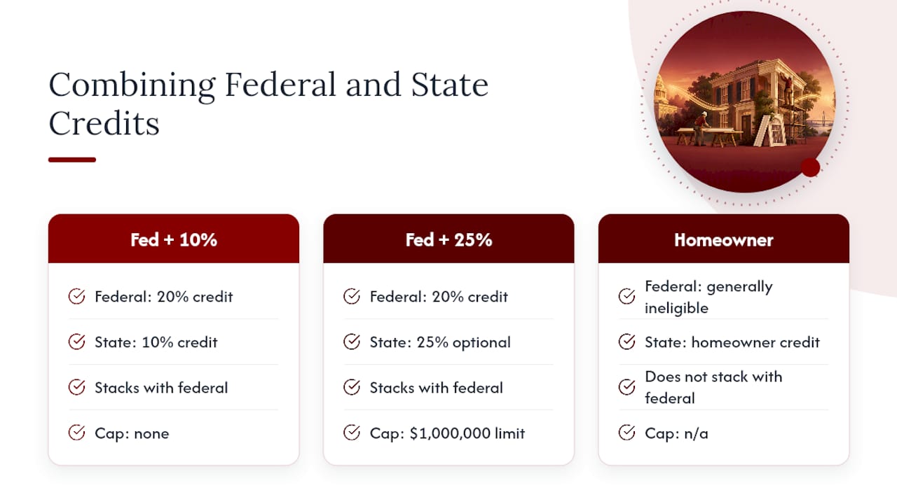 Federal and South Carolina credit comparison