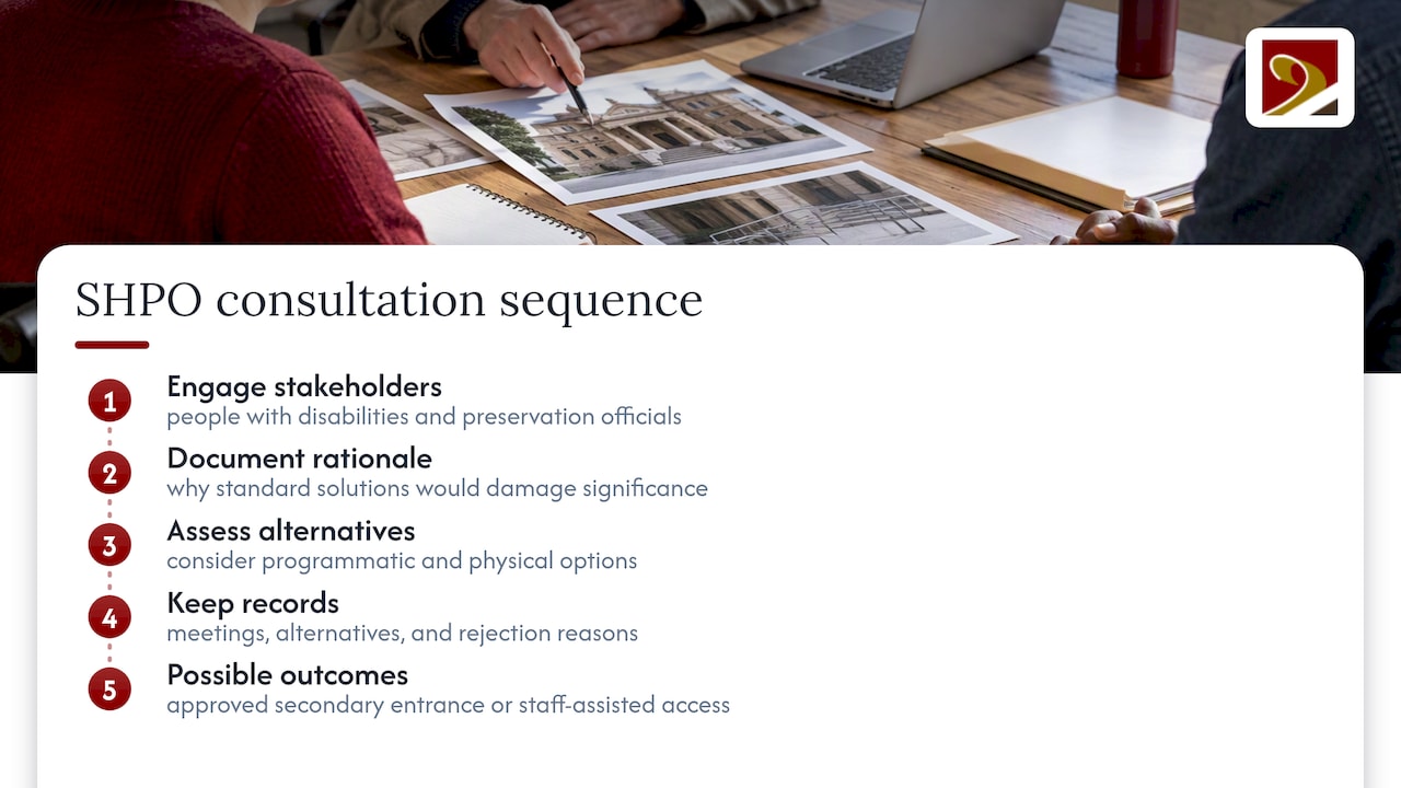Historic accessibility exception consultation process