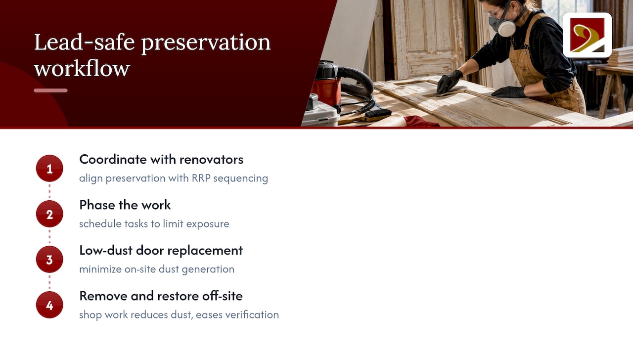 Gepetto Millworks: Preserving Historic Millwork While Meeting Lead-Safe Standards — overview diagram